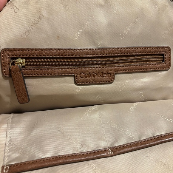 Calvin Klein Brown Zip Around Backpack purse main image 5